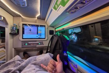 Luxurious private cabin on a bus from Hanoi to Sapa