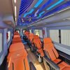 Luxurious Limousine van 10 seats interior with leather seats and modern amenities on the Eco Limousine company from Hanoi to Sapa