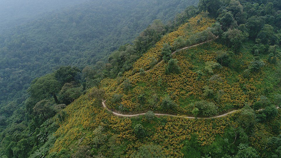 Stunning mountain view from Ba Vi Mountain, showcasing the natural beauty of Vietnam.