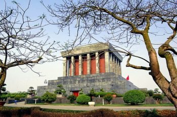 Ho Chi Minh Mausoleum in Hanoi, a significant historical landmark in Vietnam.