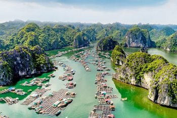 From Cat Ba Town Lan Ha Bay Viet Hai Village Bright Cave Ba Trai Dao Vietnam LuxcoTravels scenic cruise adventure
