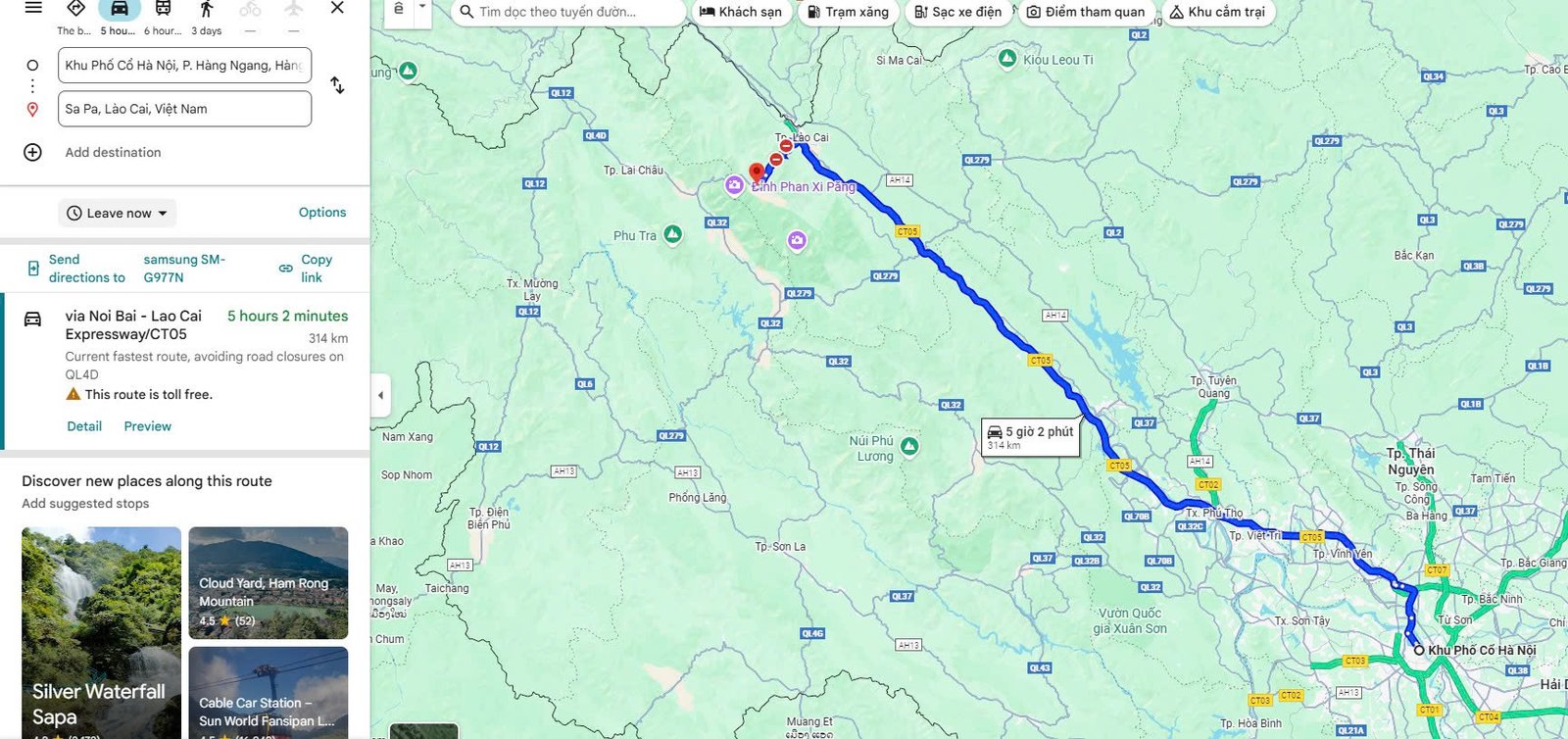 Hanoi to Sapa by Sao Viet bus